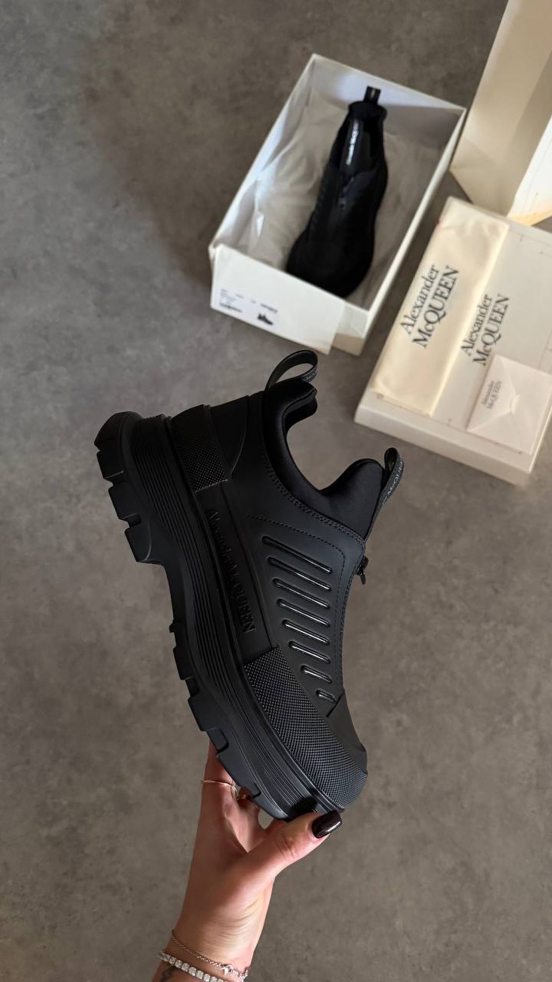 Alexander McQueen Deck Lace-Up “Triple Black”