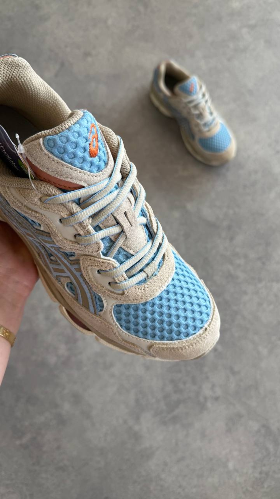 ASICS Gel‑NYC “Harbor Blue / Wood Crepe”