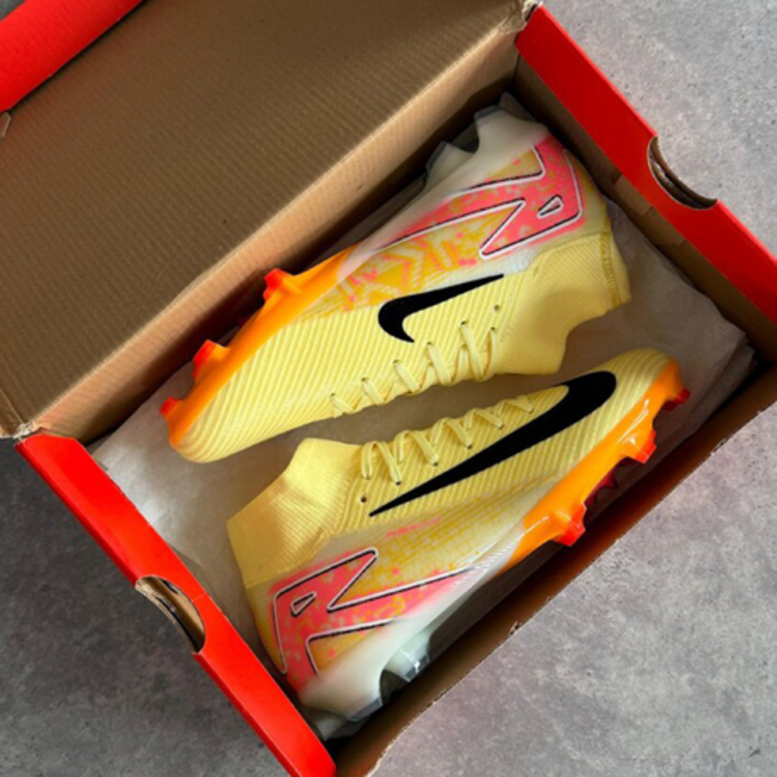 Nike Mercurial Zoom Superfly 9 Elite Fg Erkek Sarı  Futbol Krampon