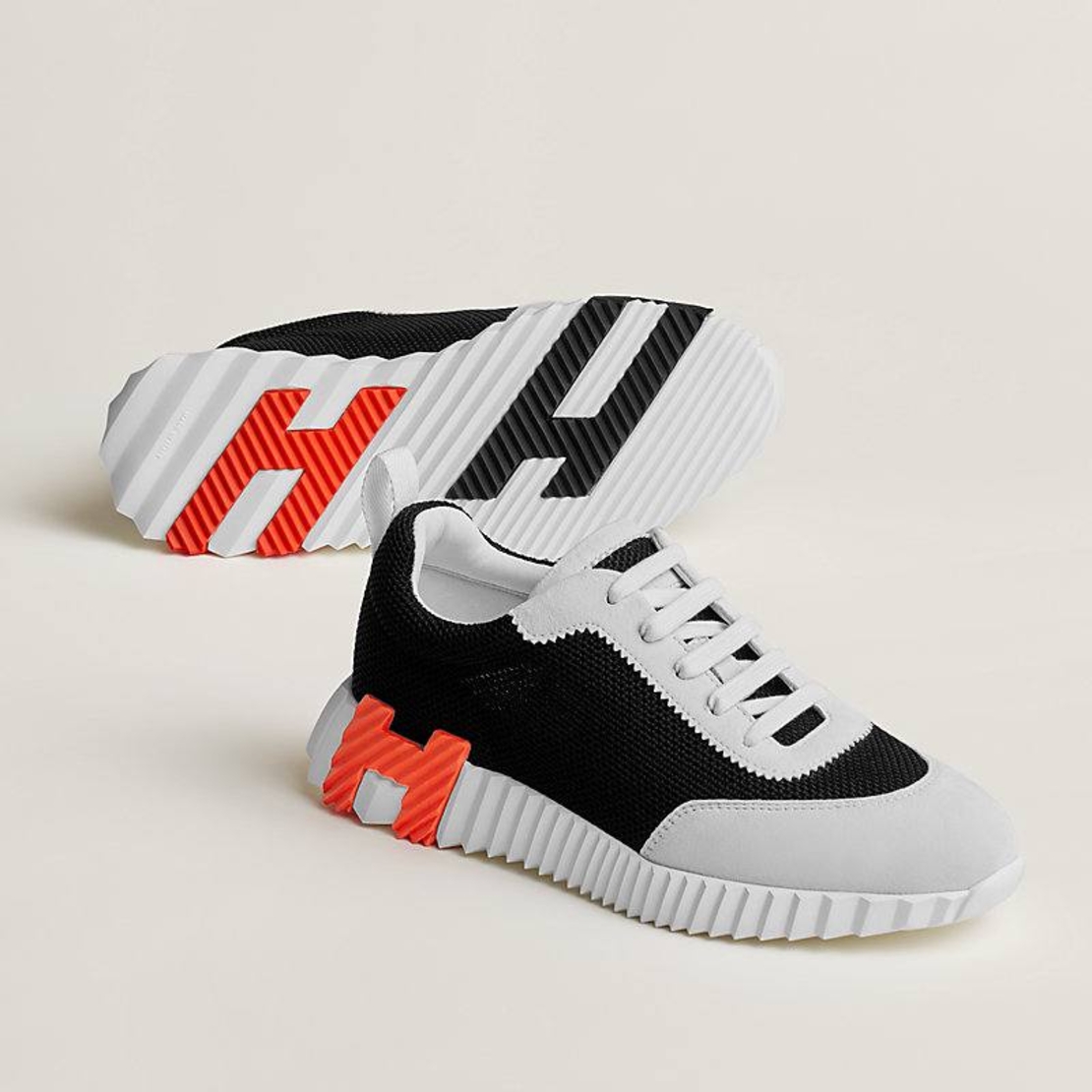 Hermès Bouncing Sneaker „Graphic Mesh & Suede Goatskin“