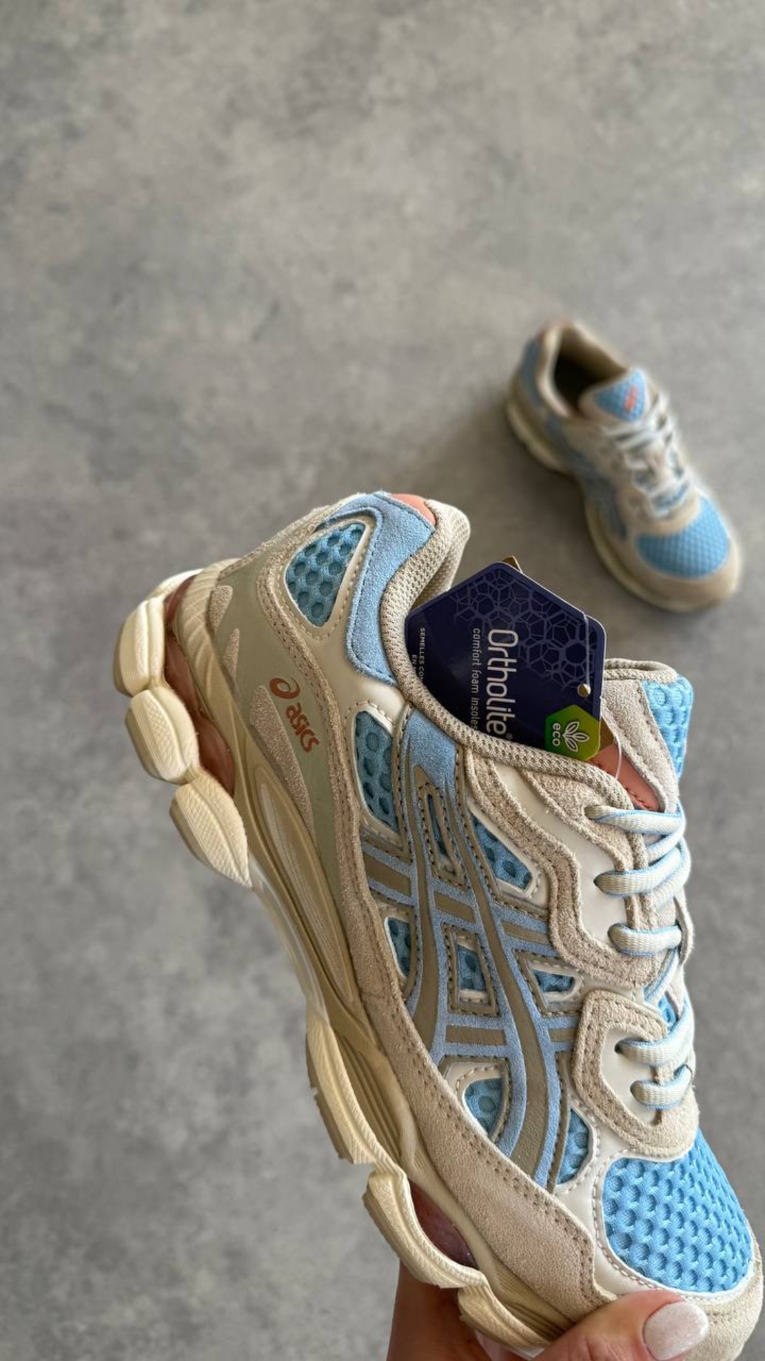 ASICS Gel‑NYC “Harbor Blue / Wood Crepe”