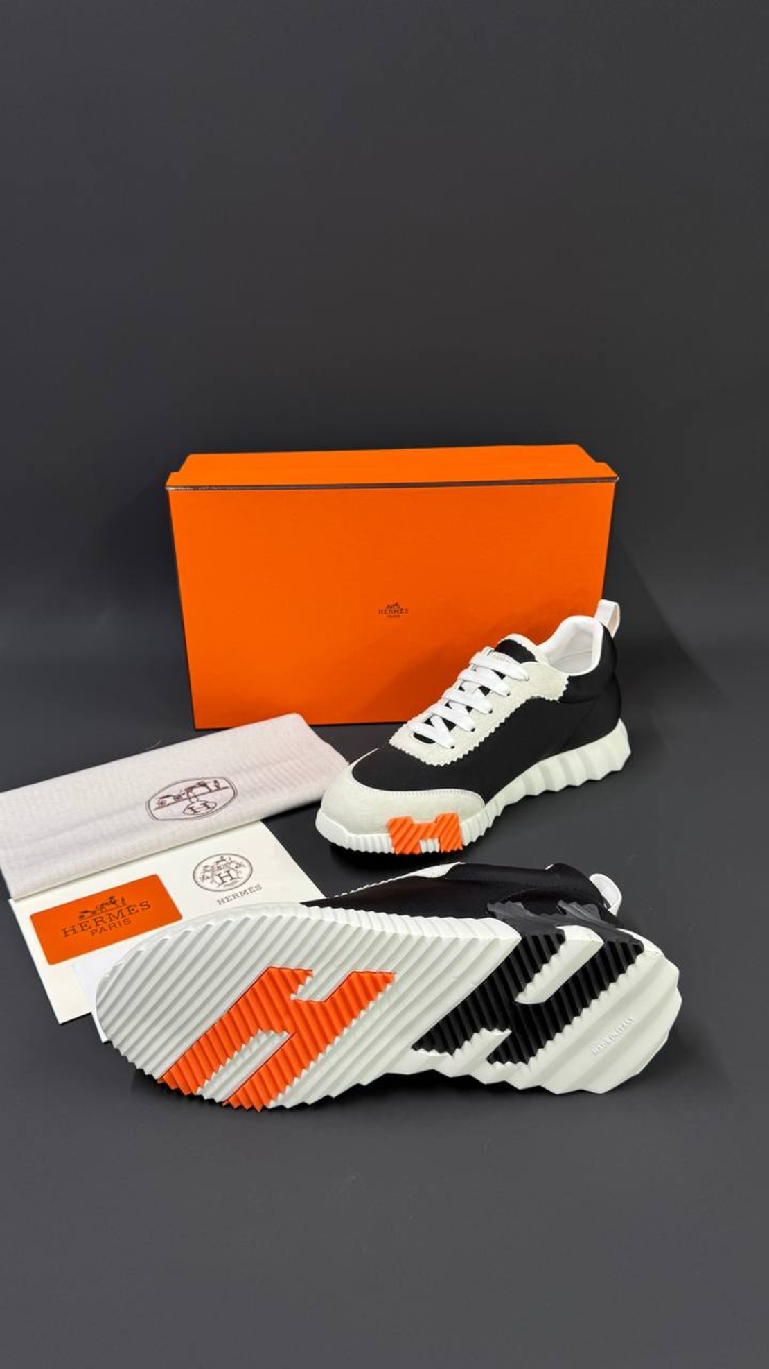 Hermès Bouncing Sneaker „Graphic Mesh & Suede Goatskin“