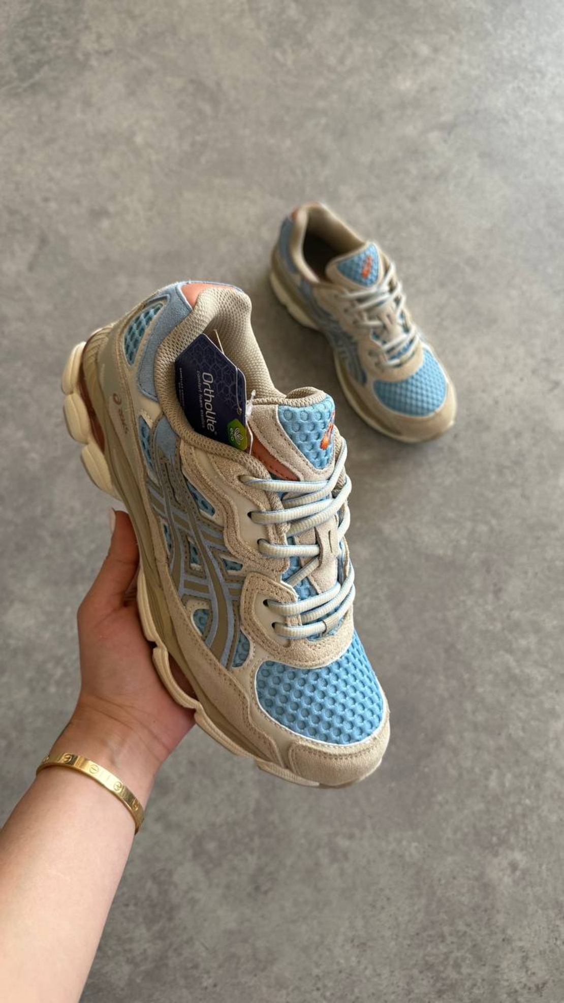 ASICS Gel‑NYC “Harbor Blue / Wood Crepe”