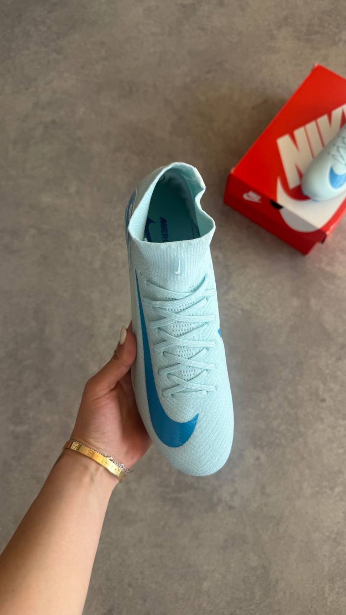 Nike Zoom Mercurial Superfly 9 Pro FG Firm Ground High-Top Blue