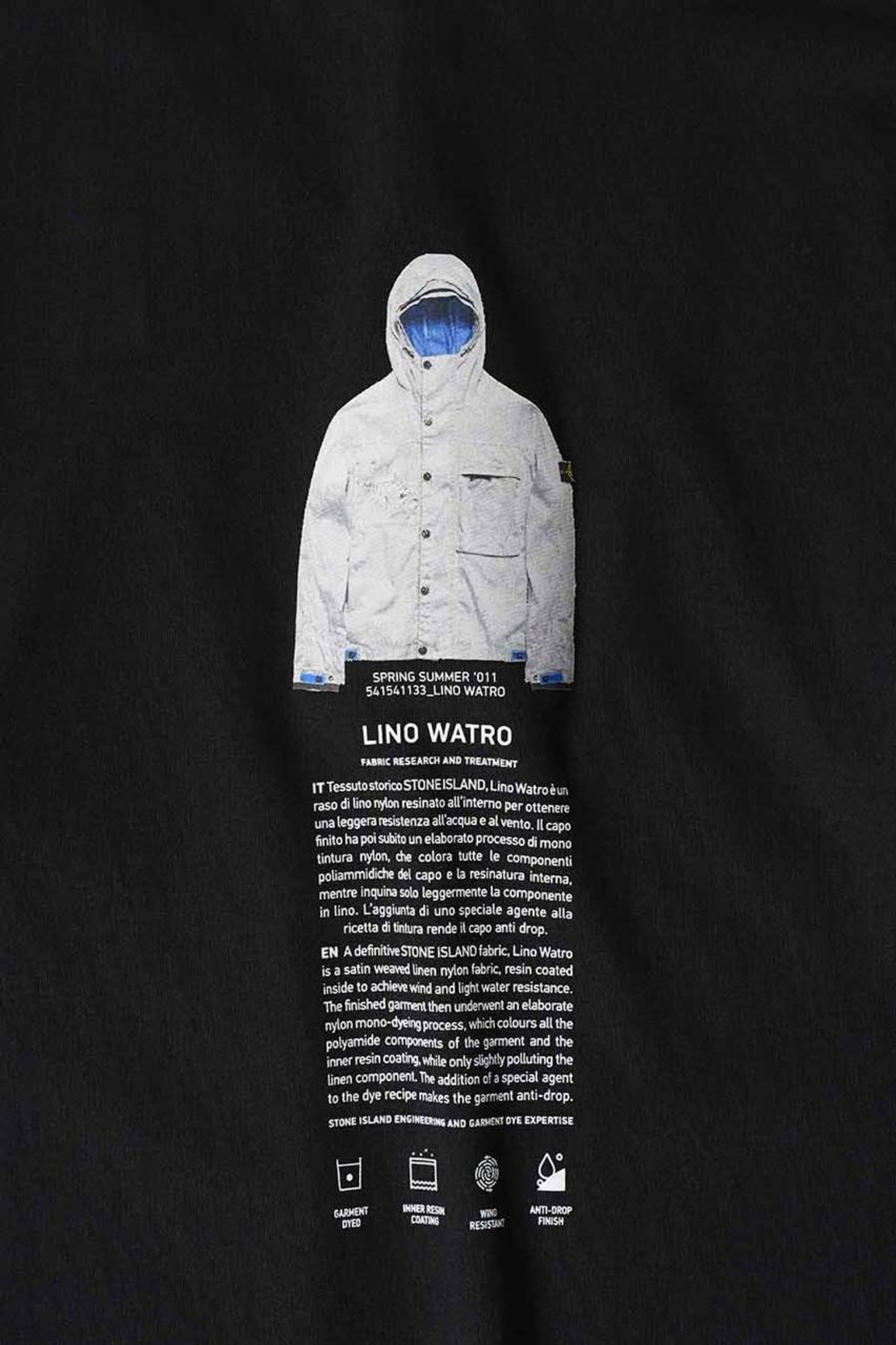 Stone Island Archivio Lino Watro T-Shirt – Black