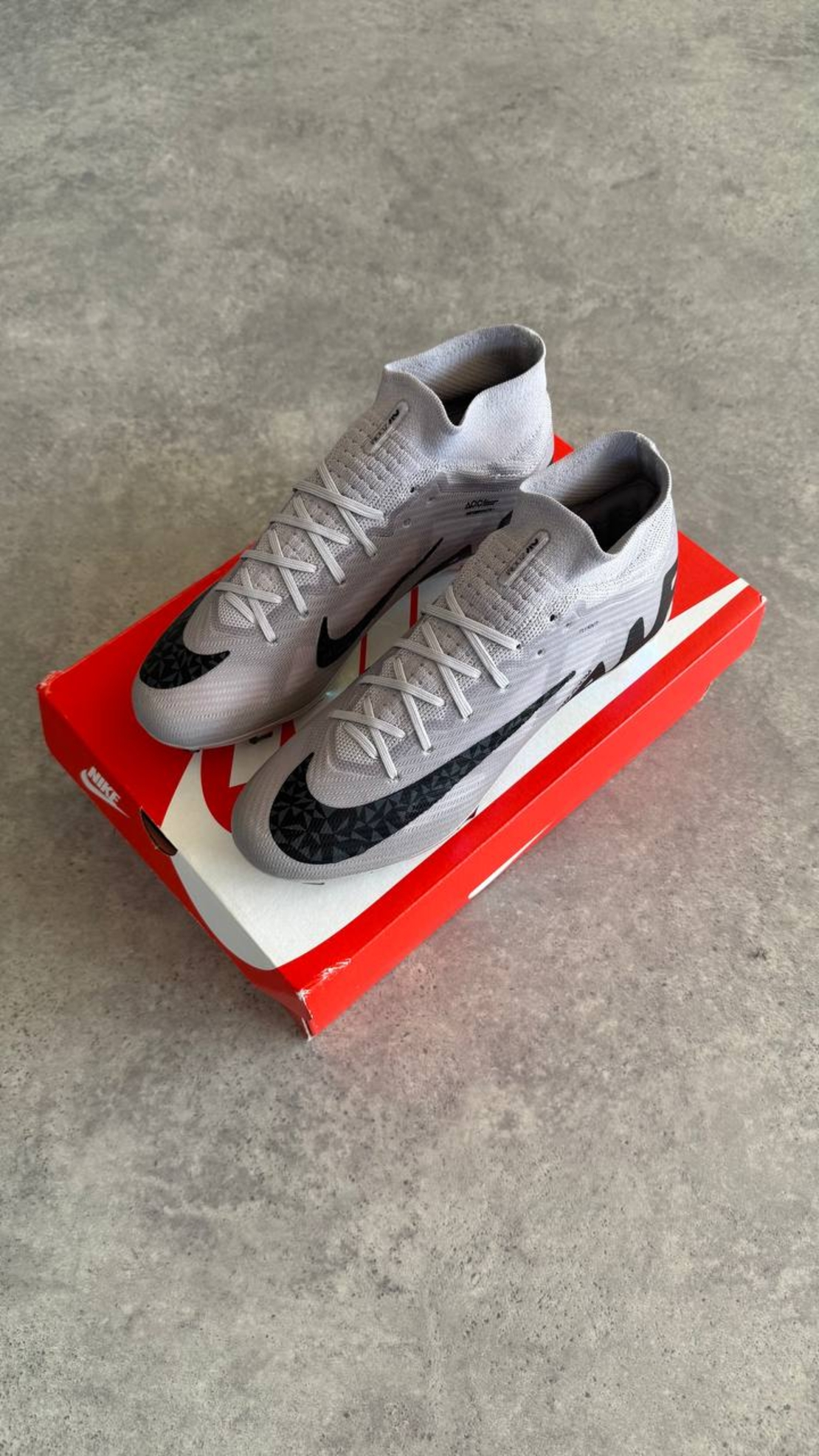 Nike Zoom Mercurial Superfly 9 Pro FG Firm Ground High-Top Grey