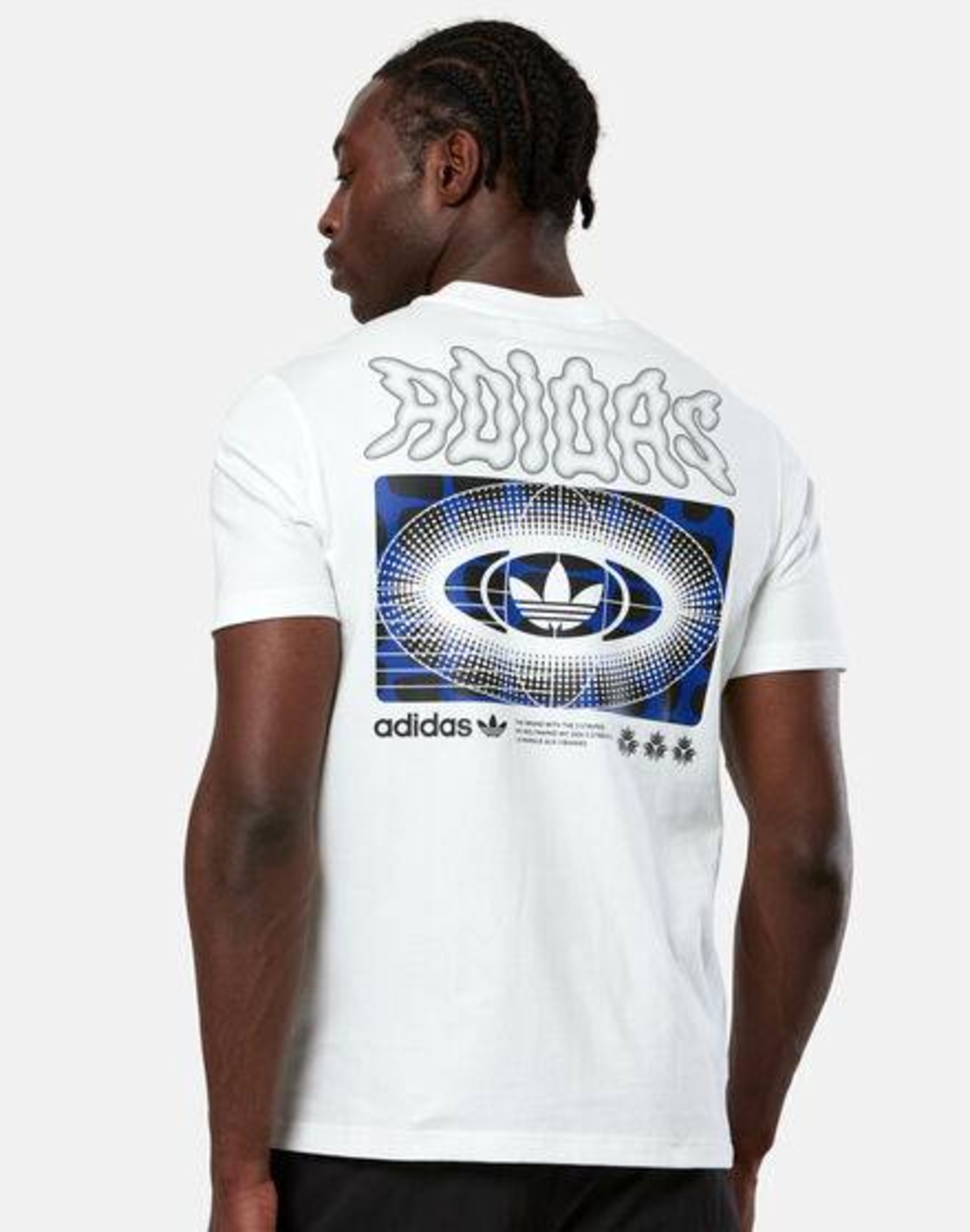 Adidas Originals Hyperpop Graphic T-Shirt – White/Blue