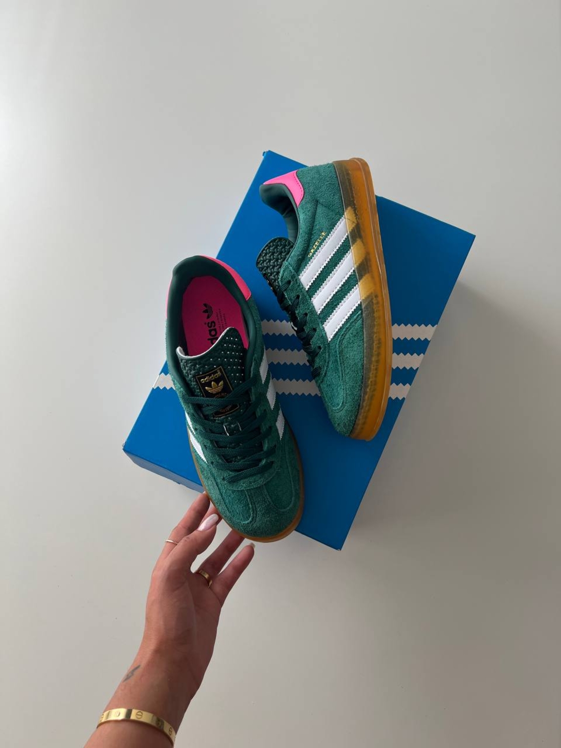 Adidas Gazelle Green Pink