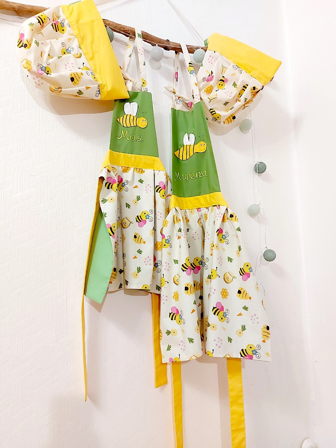 Комплект престилки за готвене Мама и дете Пчелички