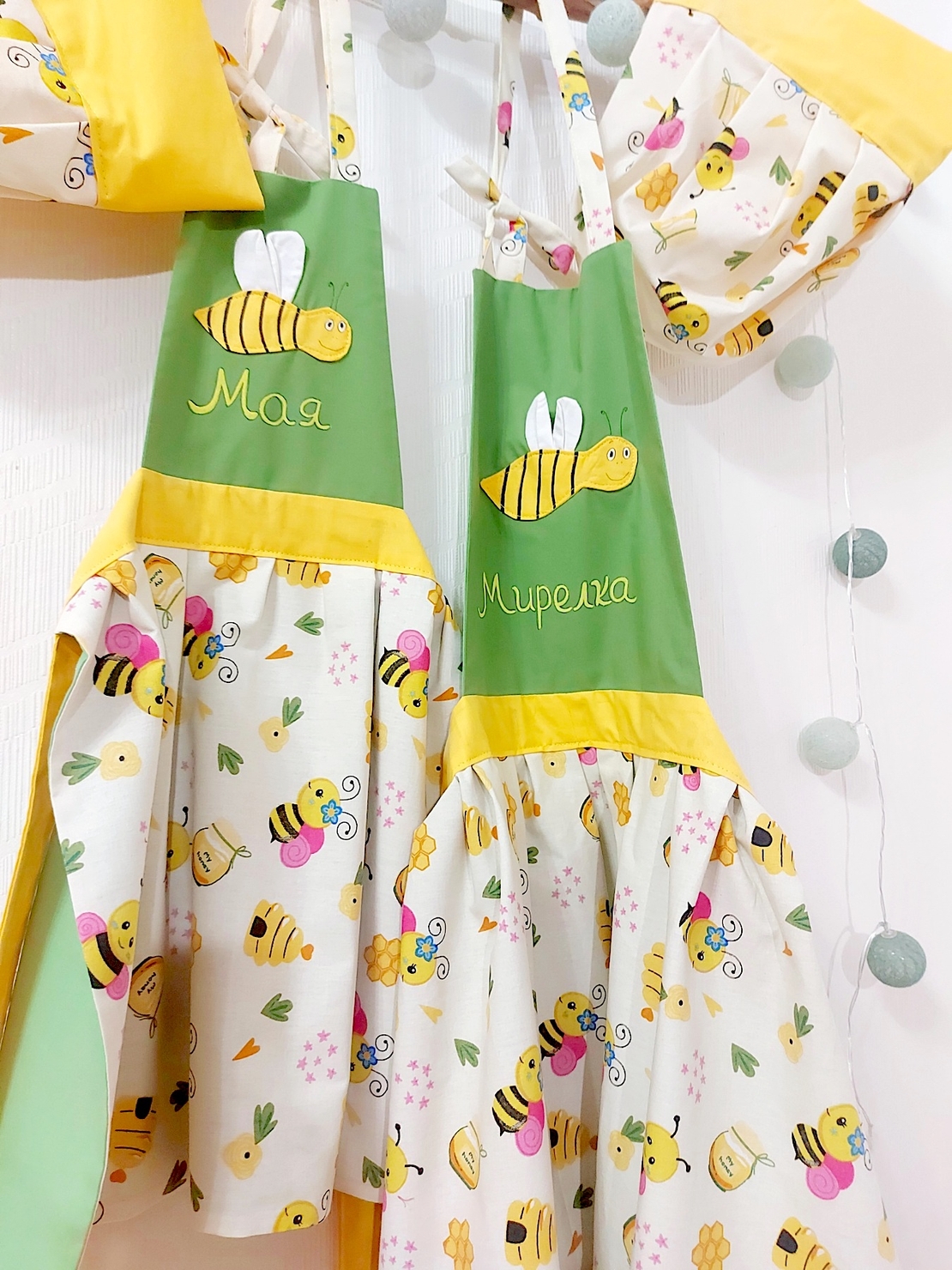 Комплект престилки за готвене Мама и дете Пчелички