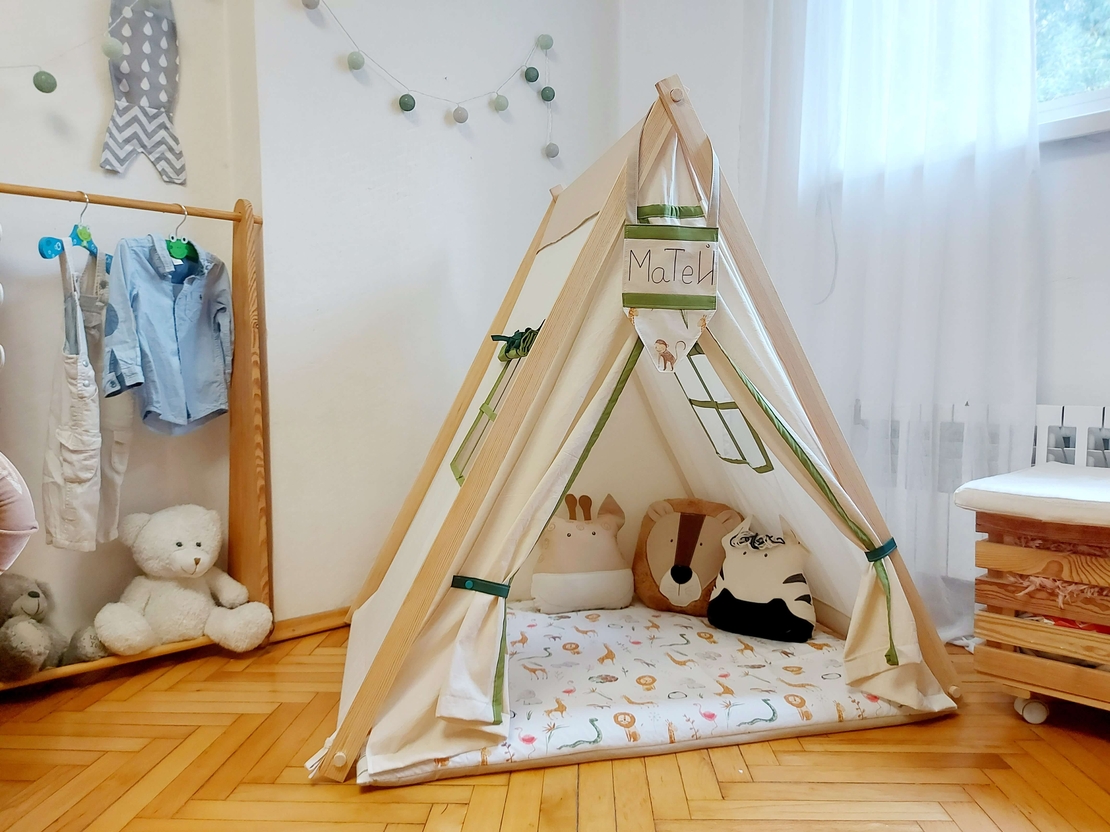 Детска палатка Aрвен мини Африка