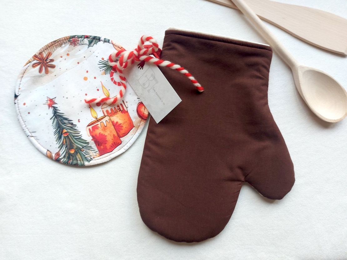 Комплект ръкохватки Винтидж Коледа