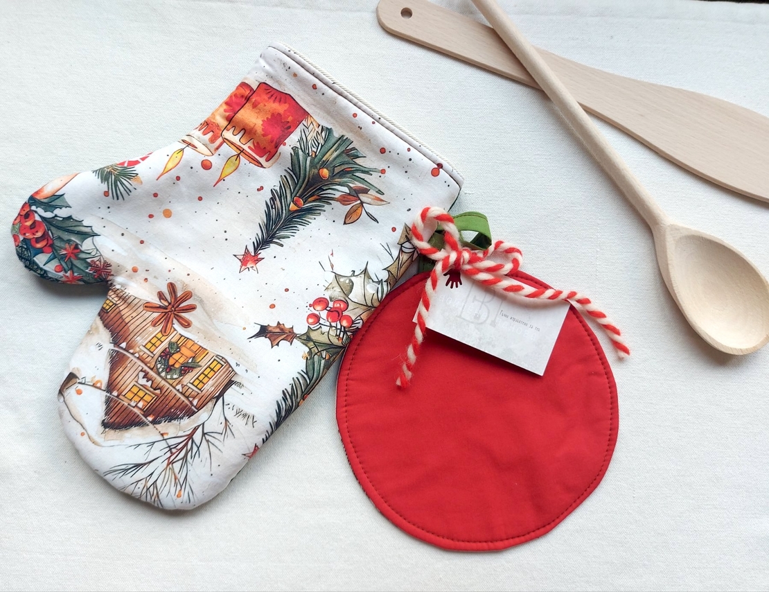 Комплект ръкохватки Винтидж Коледа 2