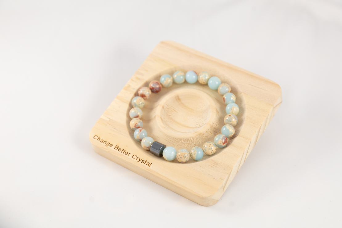 Stone bracelet with Imperial jasper