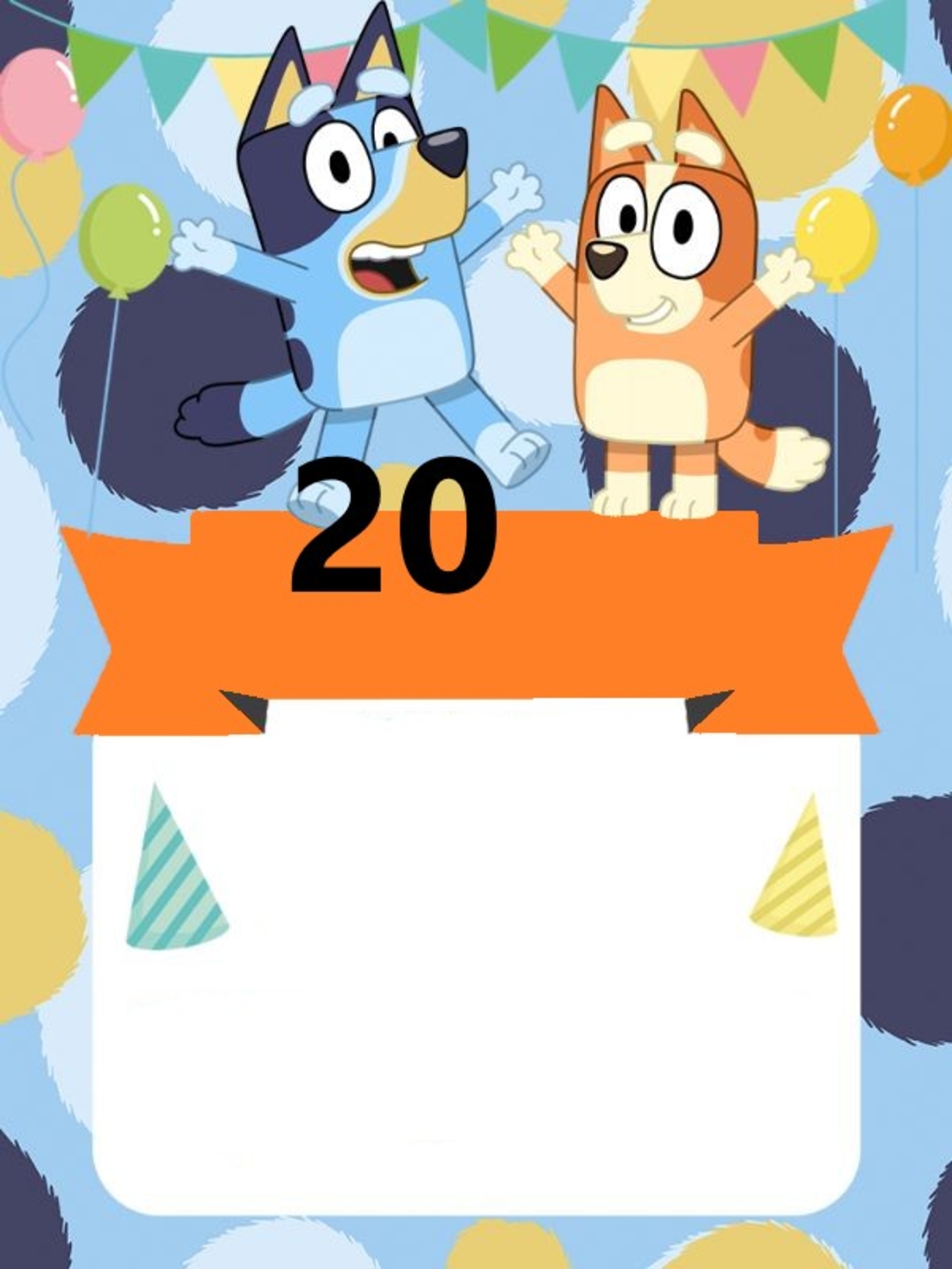 Картонена торта Блу и Бинго 6 / Bluey and Bingo 6