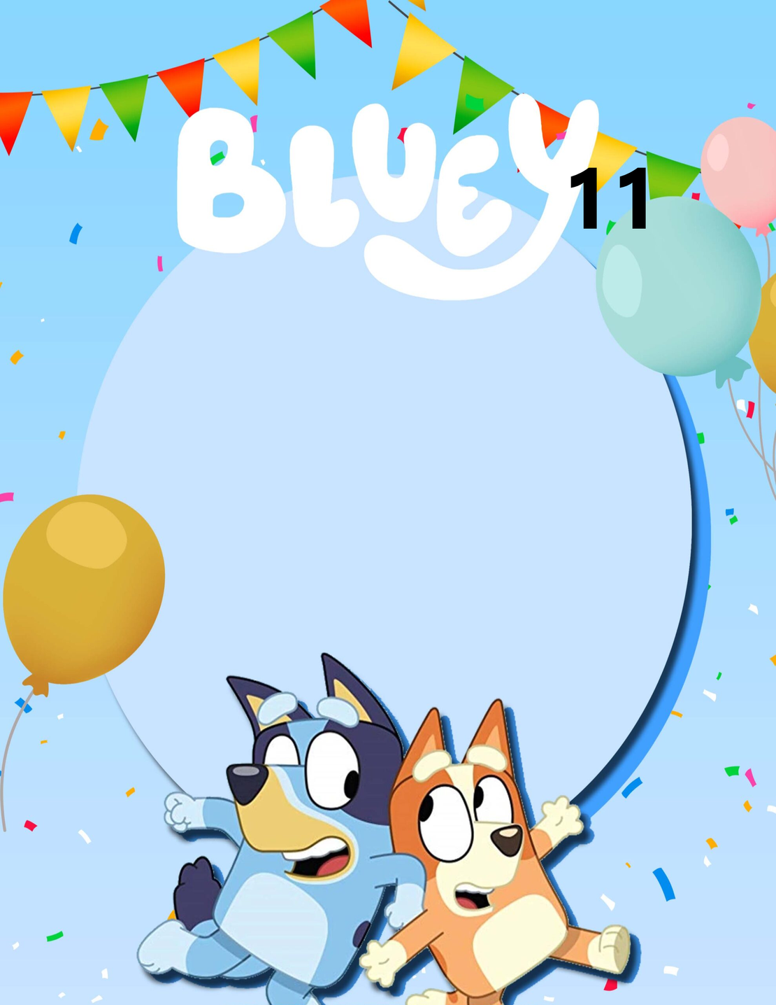 Картонена торта Блу и Бинго 6 / Bluey and Bingo 6
