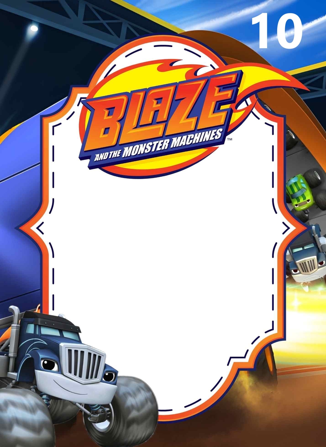 Картонена торта  ПЛАМЪЧКО И МАШИНИТЕ 2 /  BLAZE AND MONSTERS  2