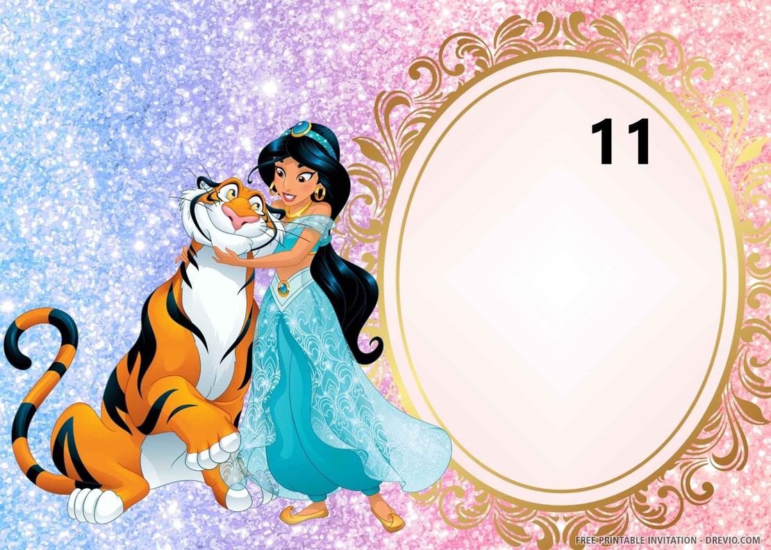 Картонена торта Аладин и вълшебната лампа 16 / Жасмин 16