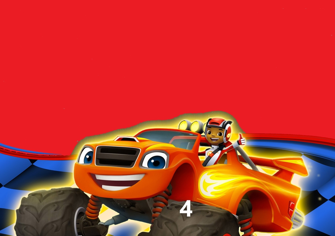 Картонена торта  ПЛАМЪЧКО И МАШИНИТЕ 2 /  BLAZE AND MONSTERS  2