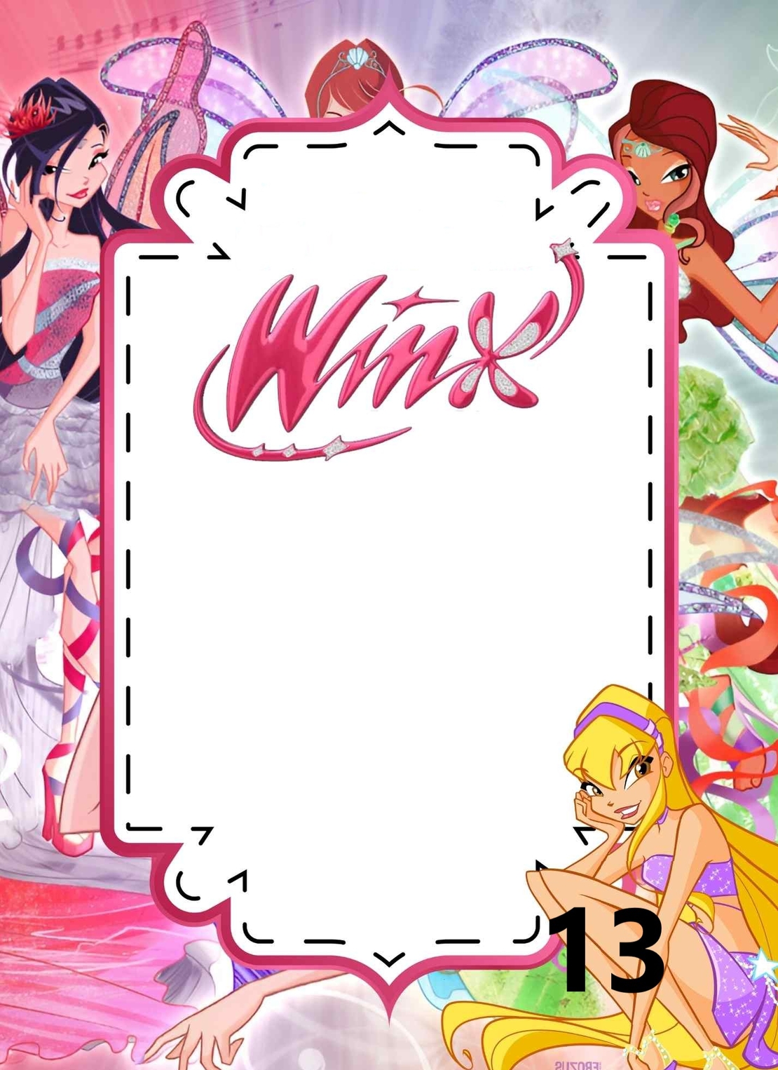 Картонена торта  Клуб Уинкс 7 / Club WinX 7