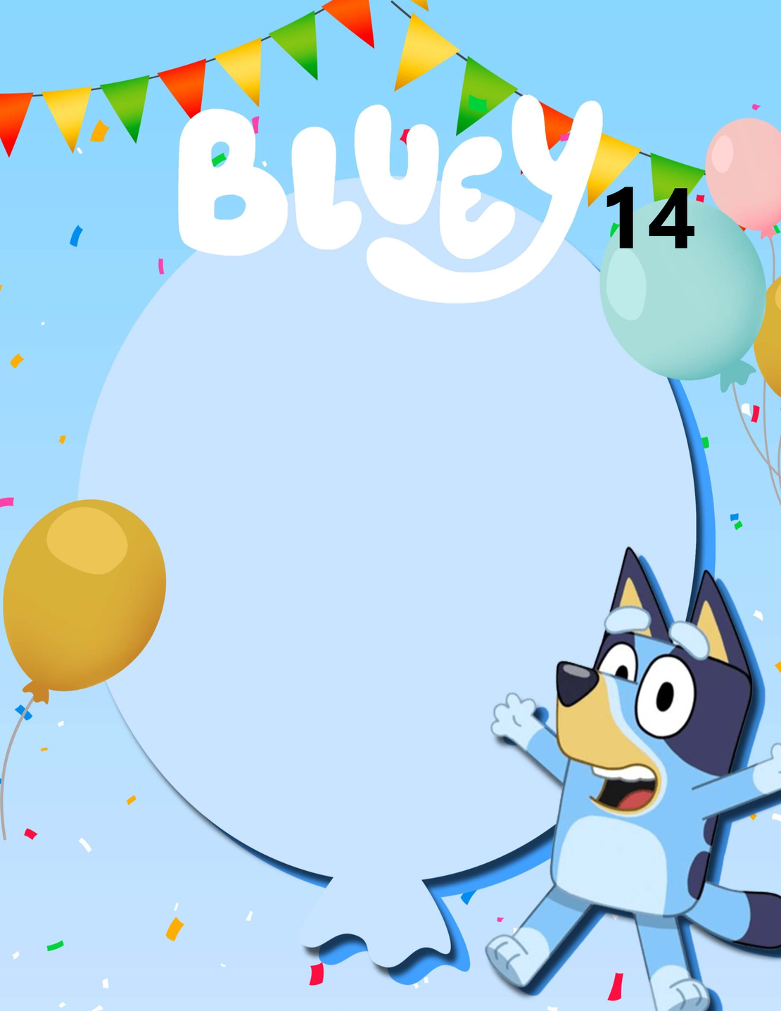 Картонена торта Блу и Бинго 6 / Bluey and Bingo 6
