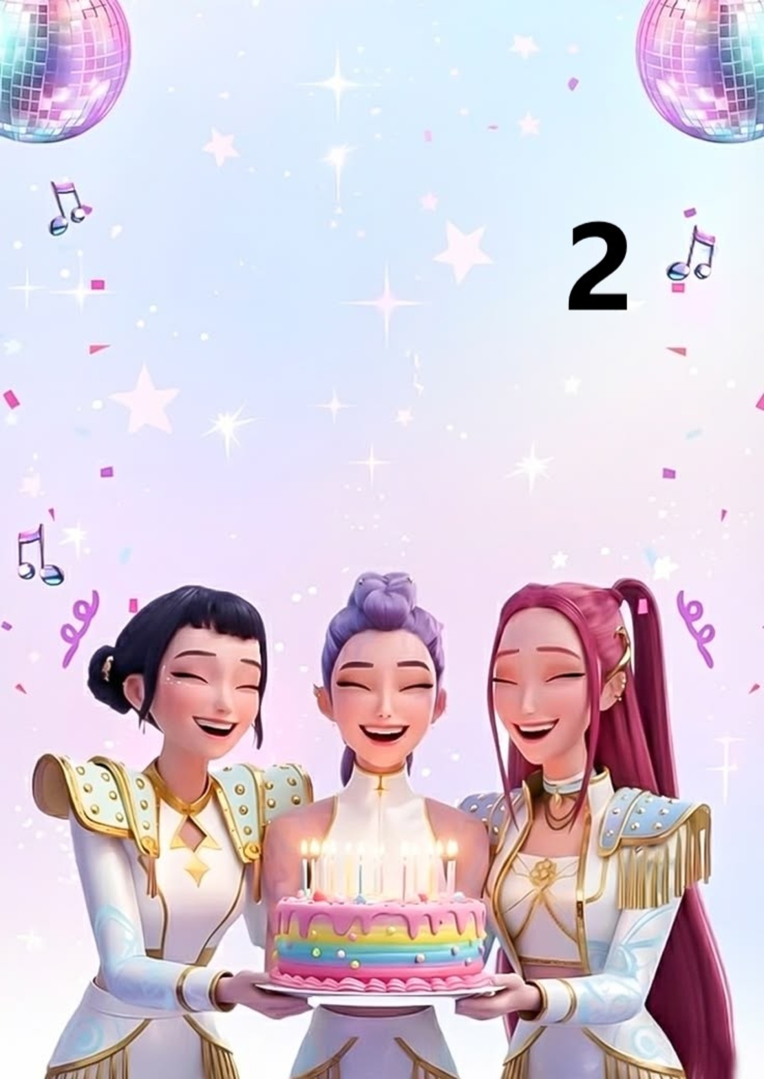 Картонена торта K-POP DEMON HUNTERS / Кей-поп: Ловци на демони