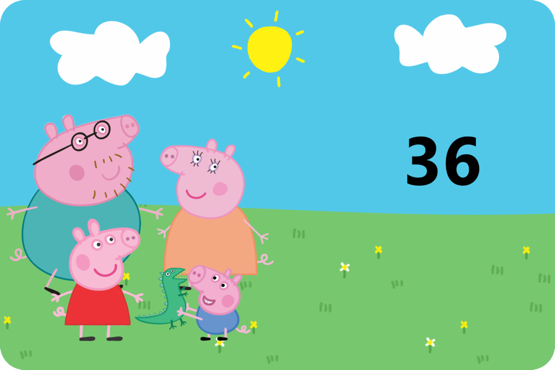 Картонена торта ПРАСЕНЦЕТО ДЖОРДЖ - ПЕПА ПИГ / Peppa pig