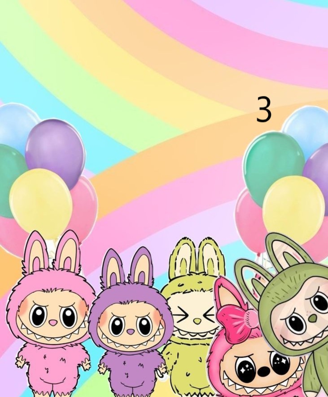 Картонена торта  ЛАБУБУ 8 / LABUBU 8