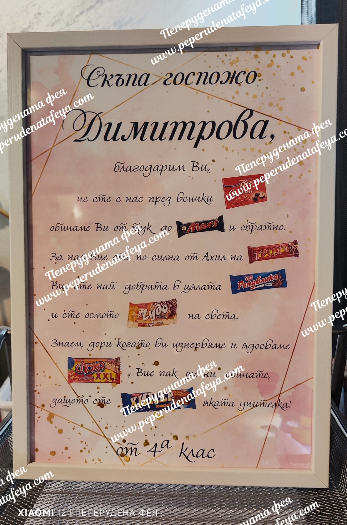РАМКА А4 -  БЛАГОДАРЯ ВИ, СКЪПА ГОСПОЖО...!
