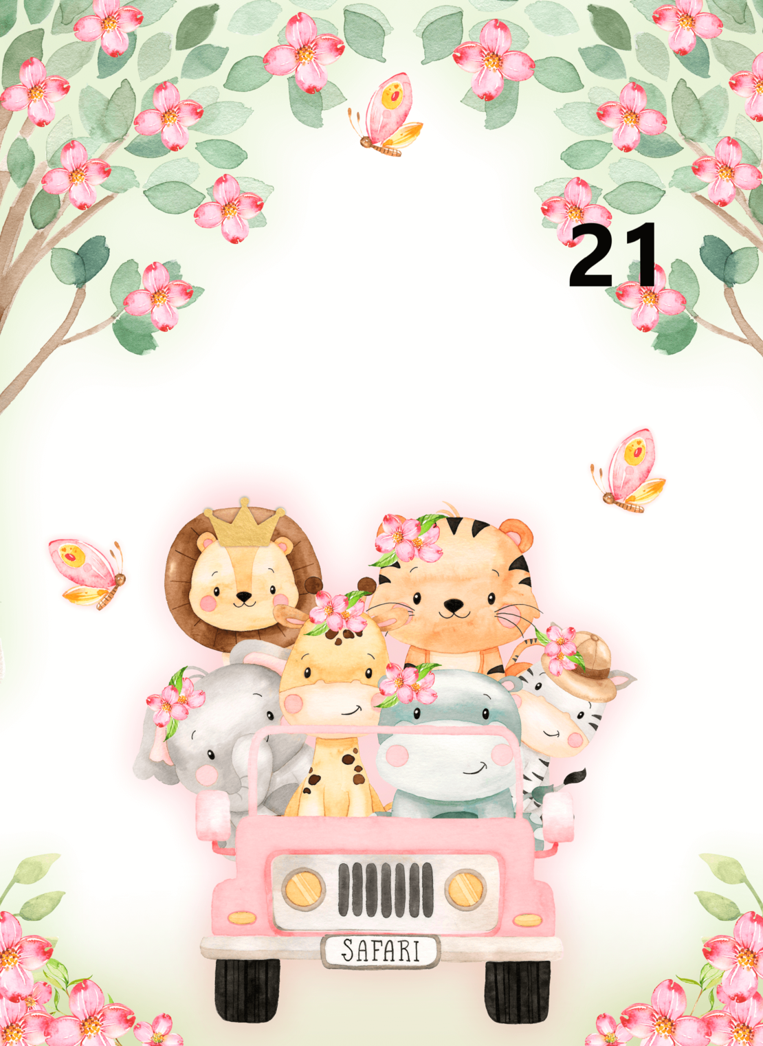 Торта от книжки и моливи САФАРИ 15 / Safari