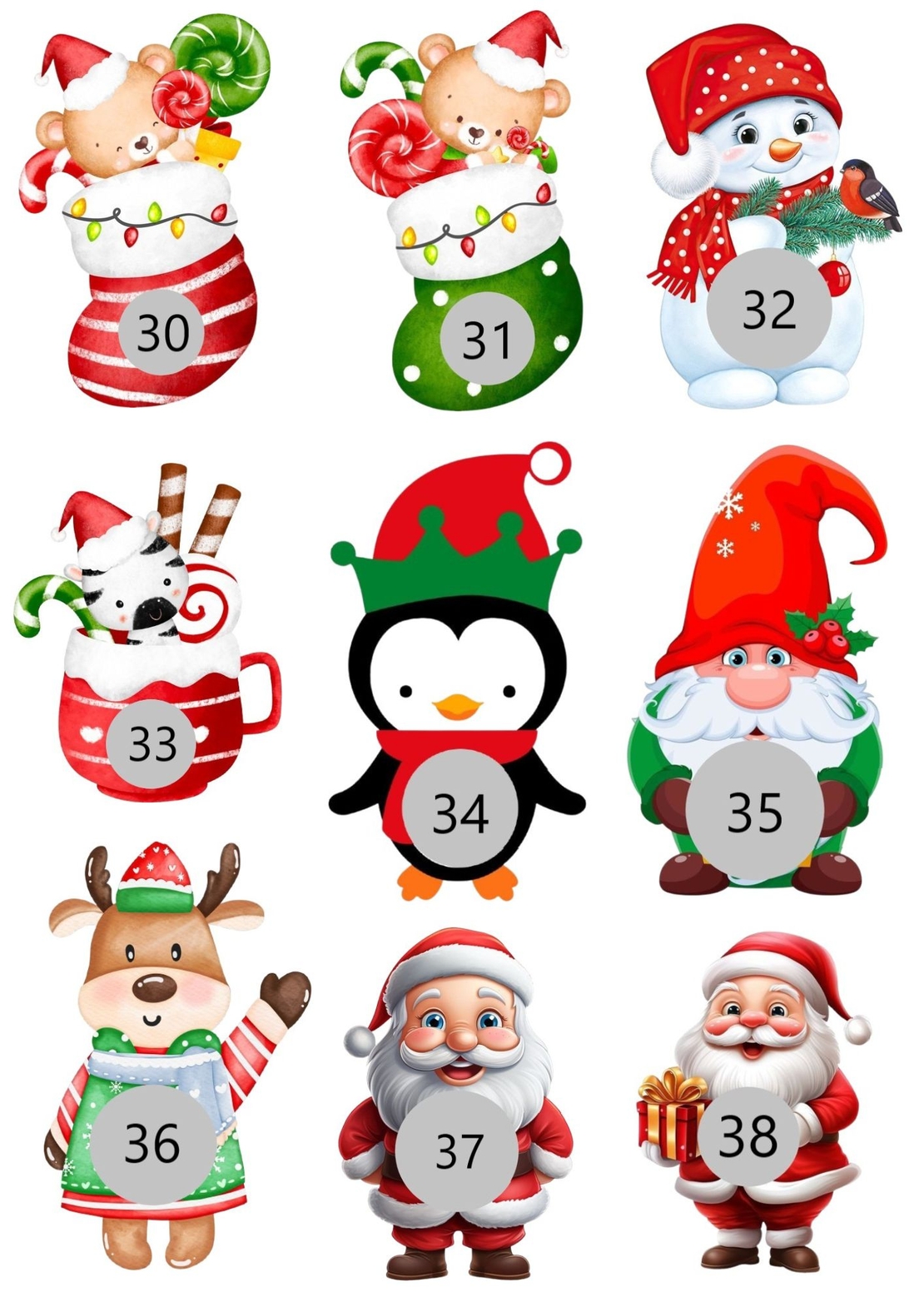 Коледни скреч късмети в кутийка - 13бр.