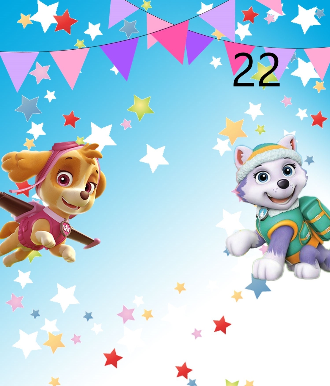 Картонена торта ПЕС ПАТРУЛ СКАЙ И ЕВЕРЕСТ 10 /  Paw Patrol Skye 10