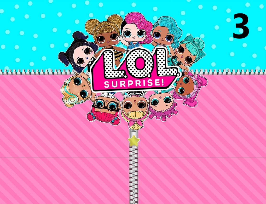 Картонена торта Куклите Лол 4 / L.O.L