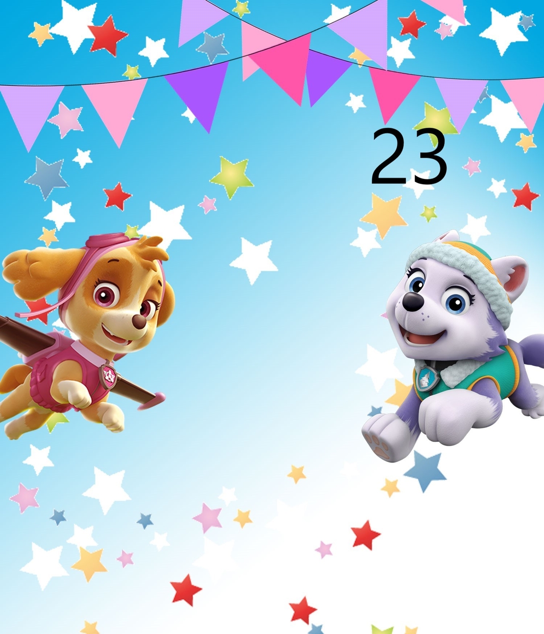 Картонена торта ПЕС ПАТРУЛ СКАЙ И ЕВЕРЕСТ 10 /  Paw Patrol Skye 10