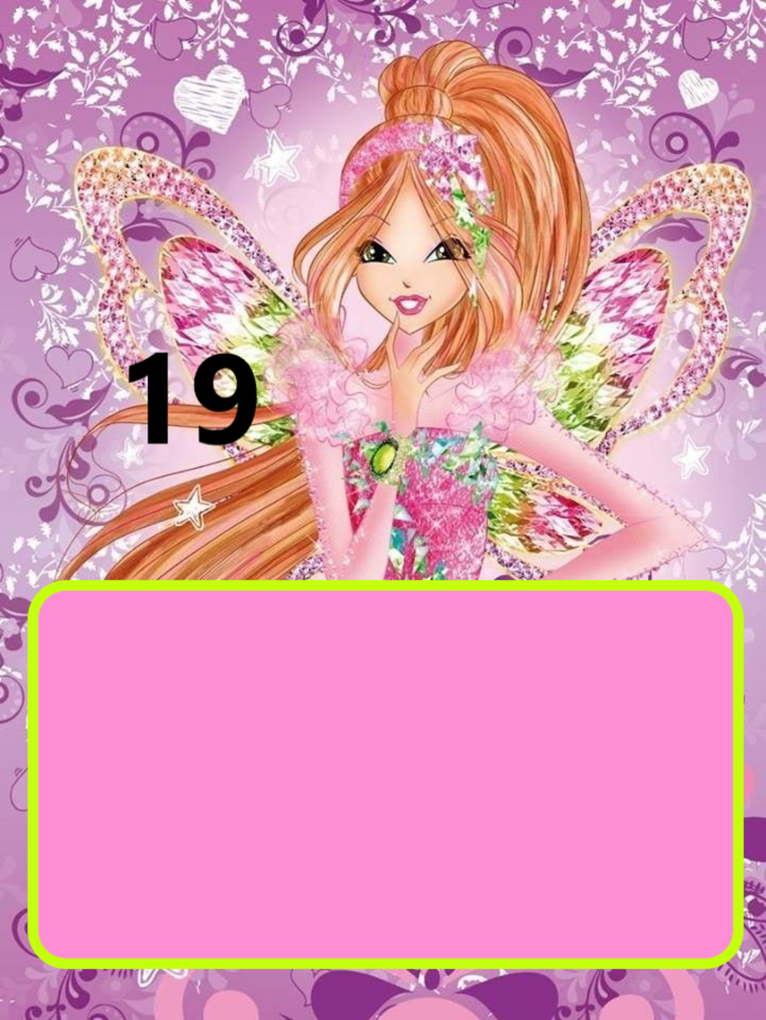 Картонена торта  Клуб Уинкс 18 / Club WinX 18