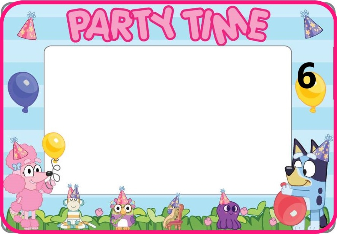 Картонена торта Блу и Бинго 6 / Bluey and Bingo 6