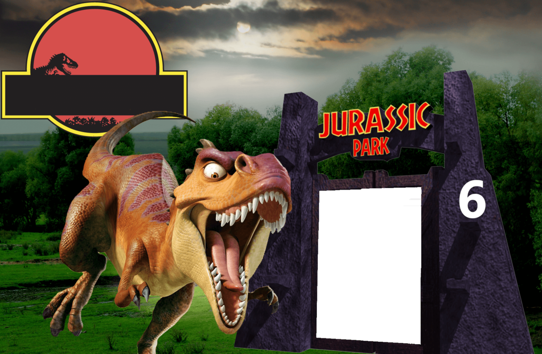 Картонена торта Динозаври Джурасик Парк 1