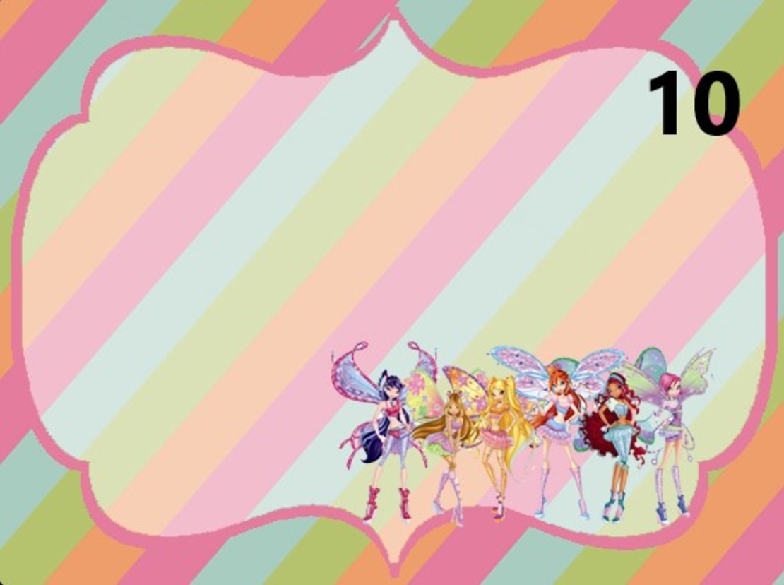 Картонена торта  Клуб Уинкс 18 / Club WinX 18