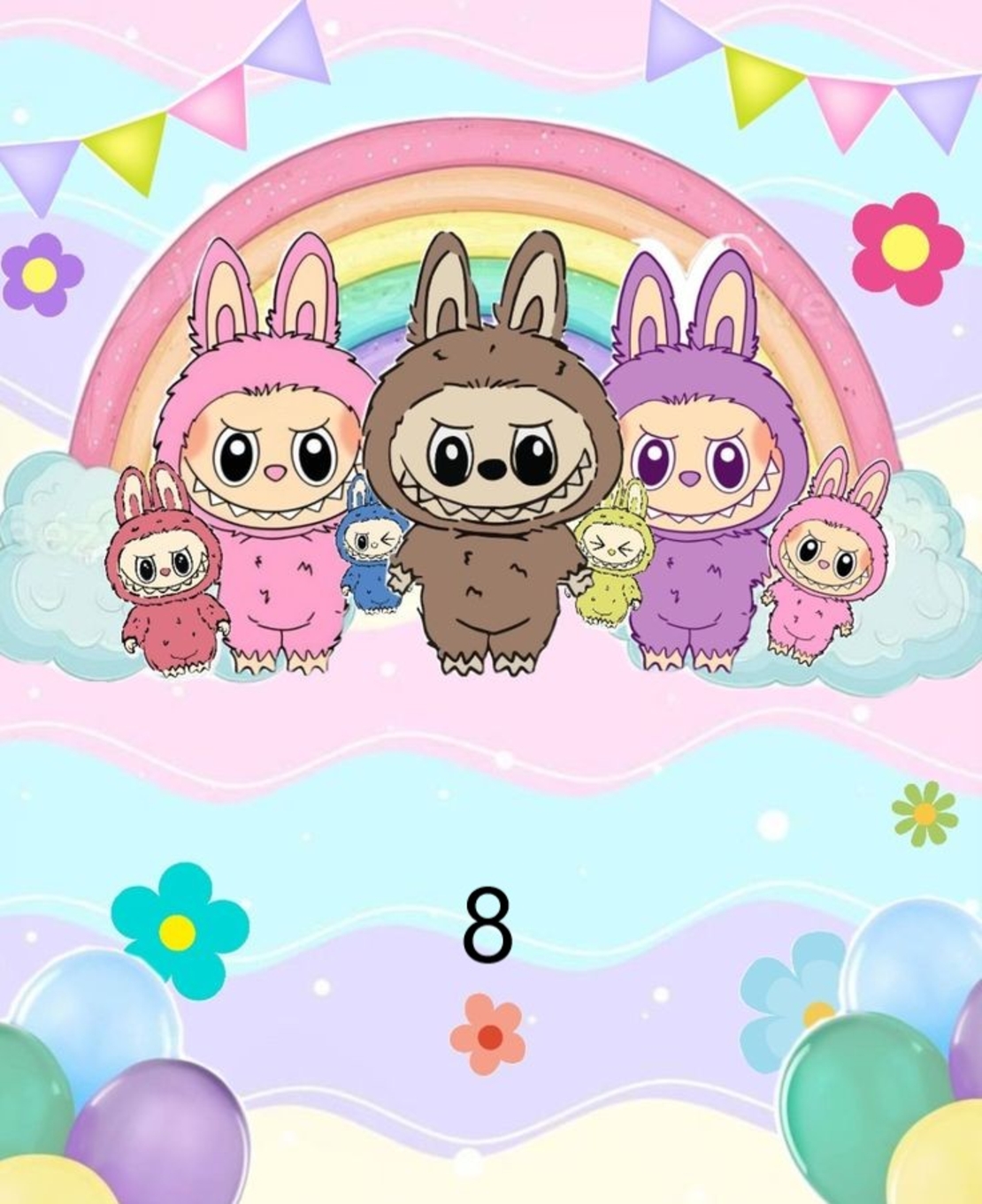 Картонена торта ЛАБУБУ 6 / LABUBU 6