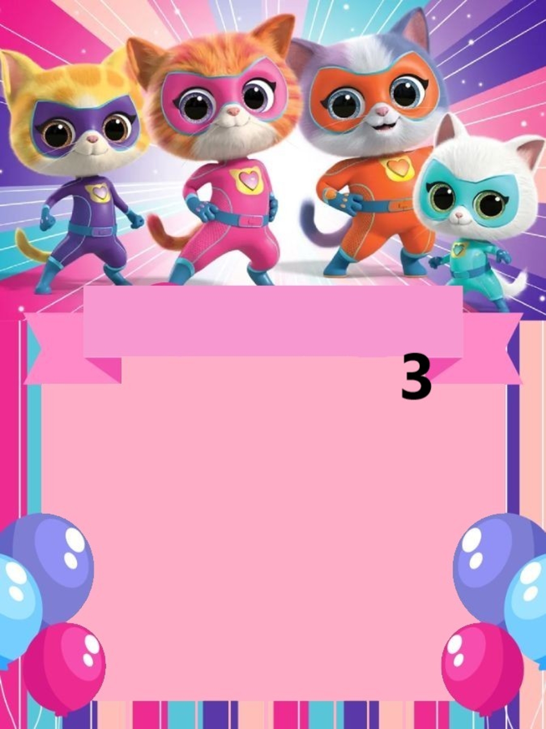 Картонена торта СУПЕР КОТЕТА 8 /  SUPER KITTIES