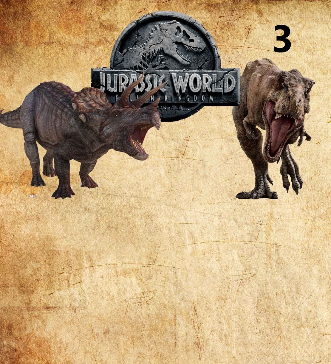 Картонена торта Динозаври Джурасик Парк 1