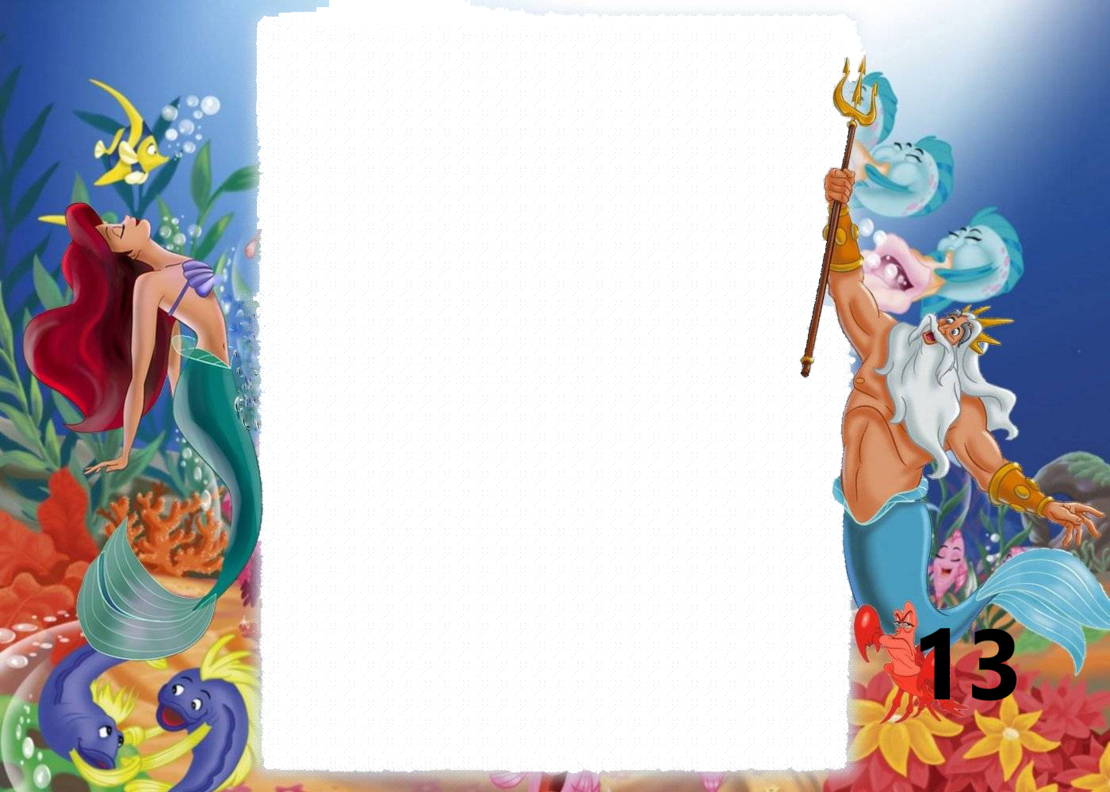 Картонена торта РУСАЛКАТА АРИЕЛ  15 / The Little Marmaid 15