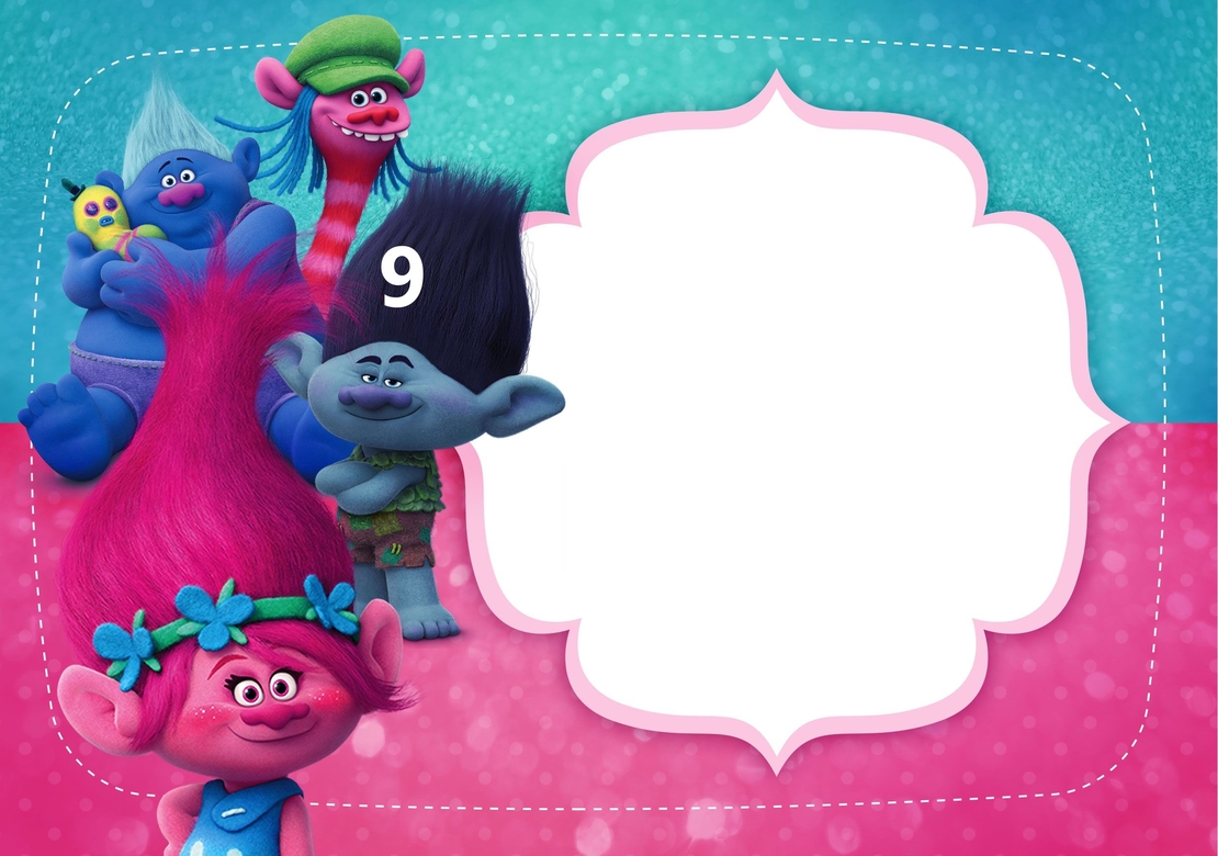 Картонена торта ТРОЛЧЕТАТА 7 / Trolls