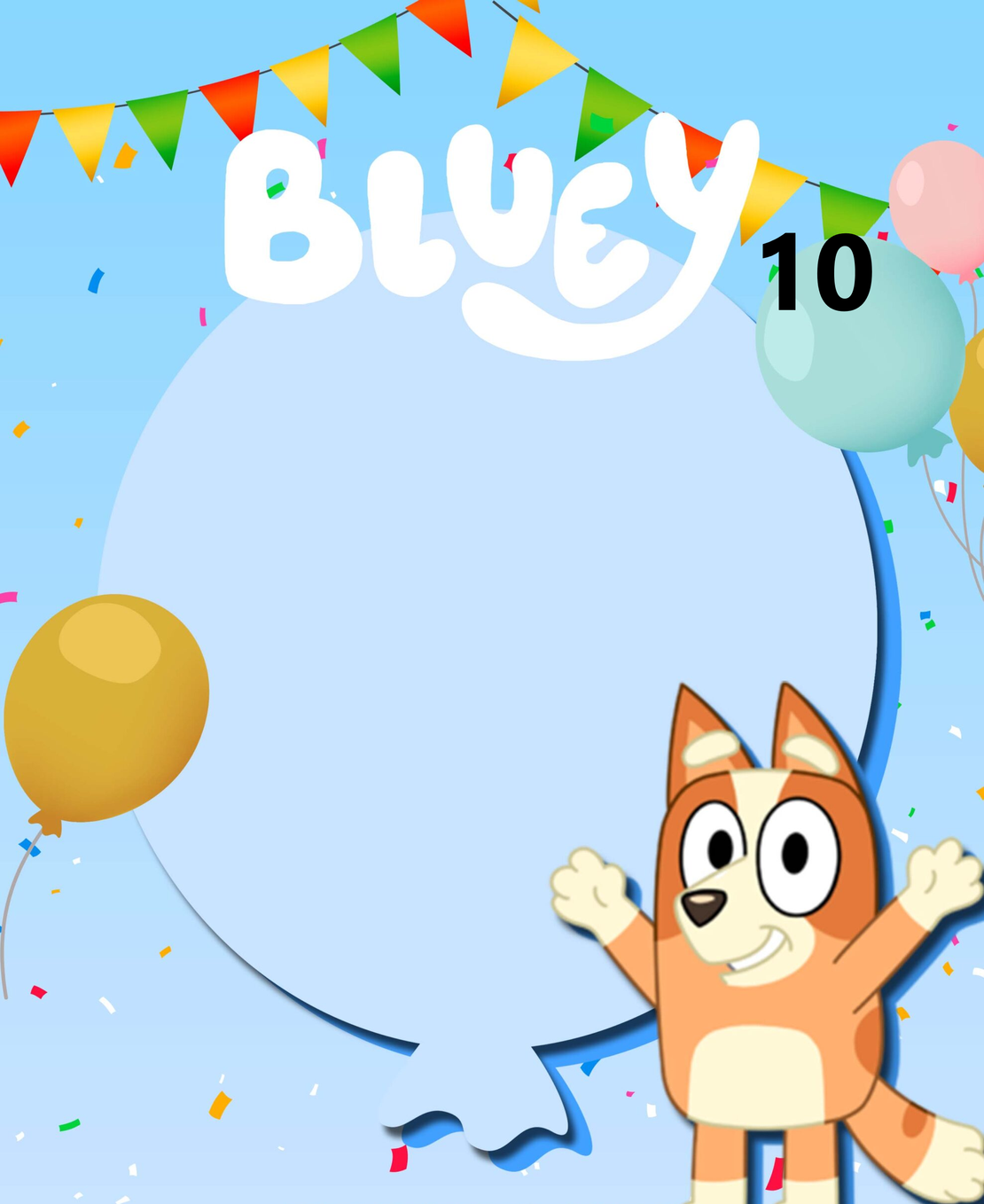 Картонена торта Блу и Бинго 6 / Bluey and Bingo 6