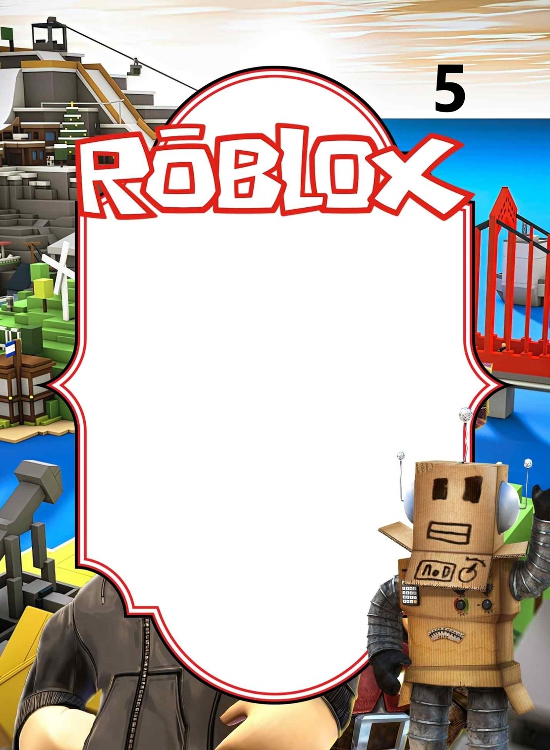 Картонена торта  ROBLOX 2 / Роблокс 2