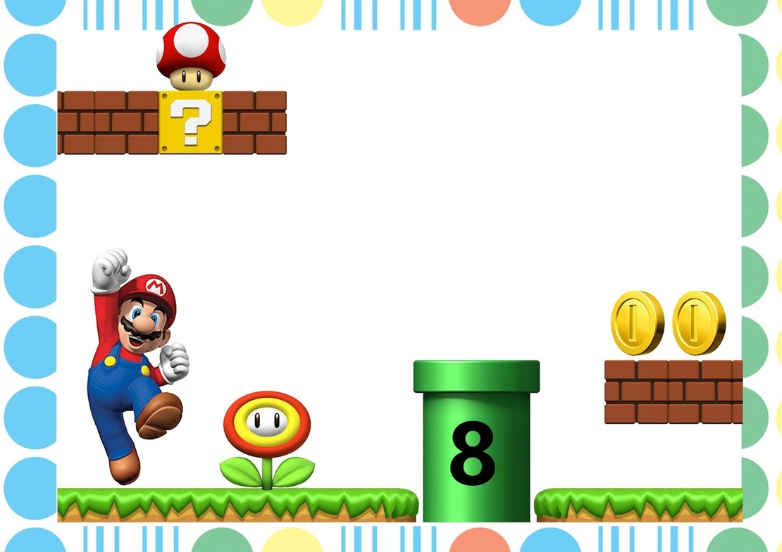 Картонена торта  СУПЕР МАРИО  1 / Super Mario