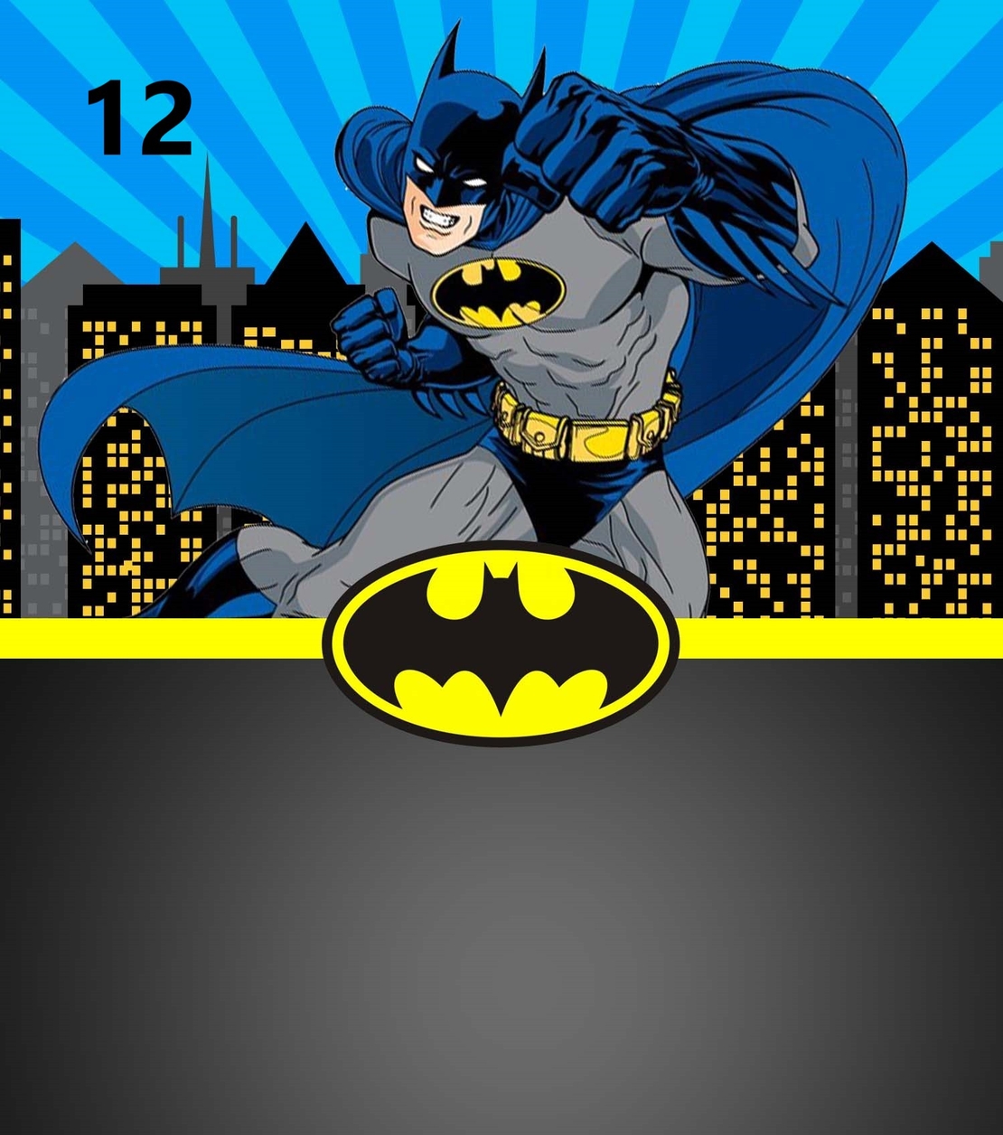 Картонена торта Батман 12 / Batman 12