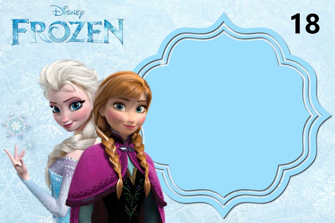Картонена торта Замръзналото кралство 18 / FROZEN 18