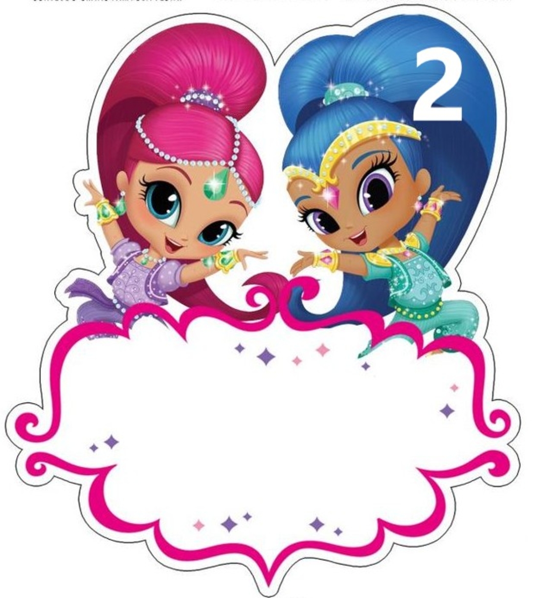 Картонена торта Искрица и Сияйница / Shimmer and Shine