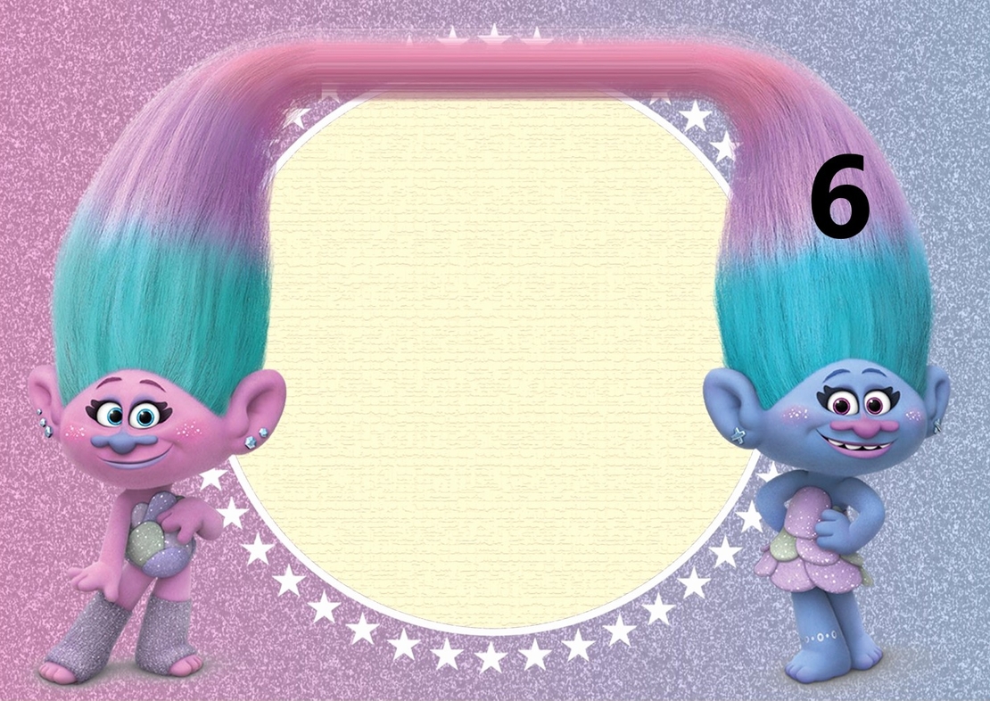 Картонена торта ТРОЛЧЕТАТА 7 / Trolls